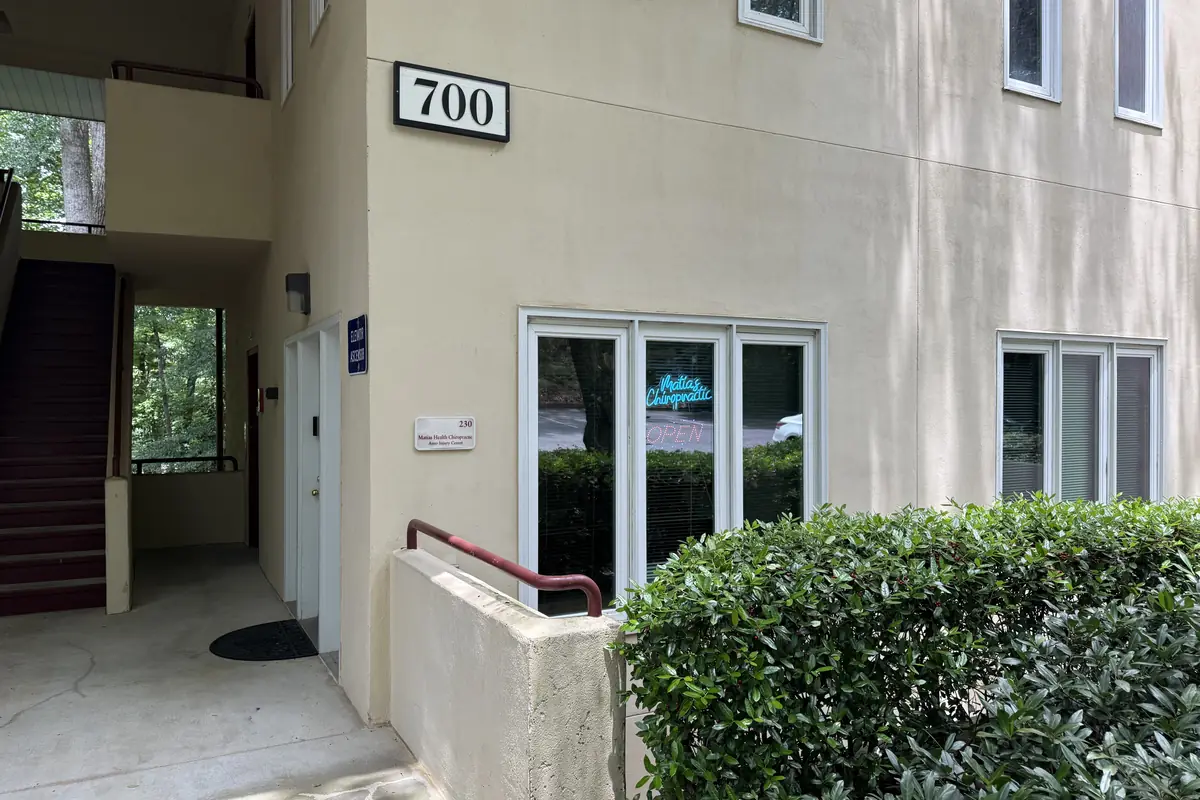 Matias Health Chiropractic — Roswell office entrance